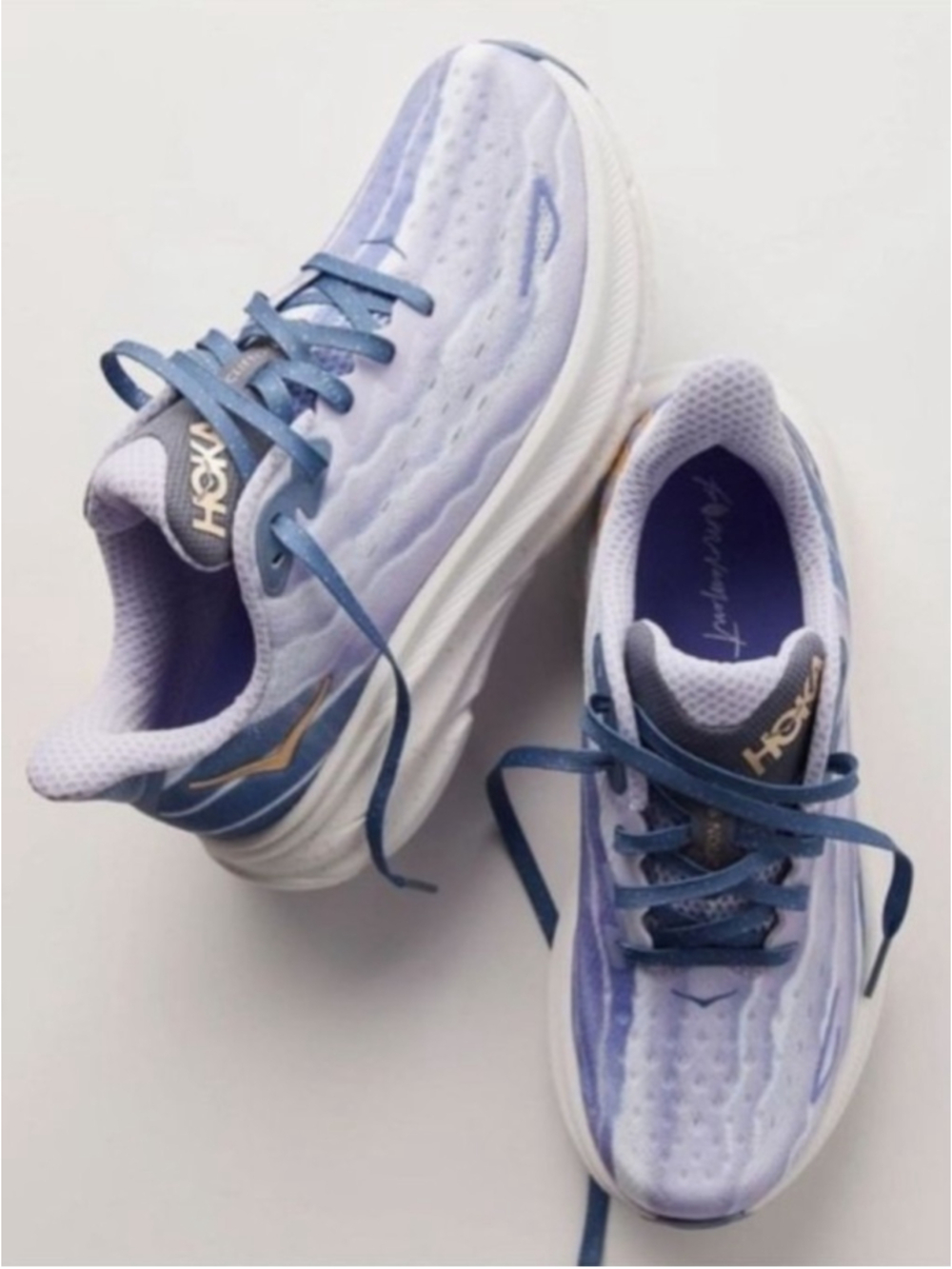 HOKA x FP Movement Clifton 9 Sneakers Cirrus Women's Size 10.5 Lavender White
